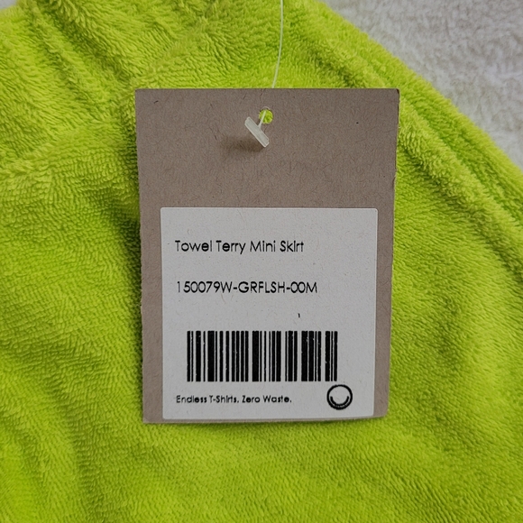 For Days Cabana Terry Mini Skirt in Neon Green - Picture 3 of 6